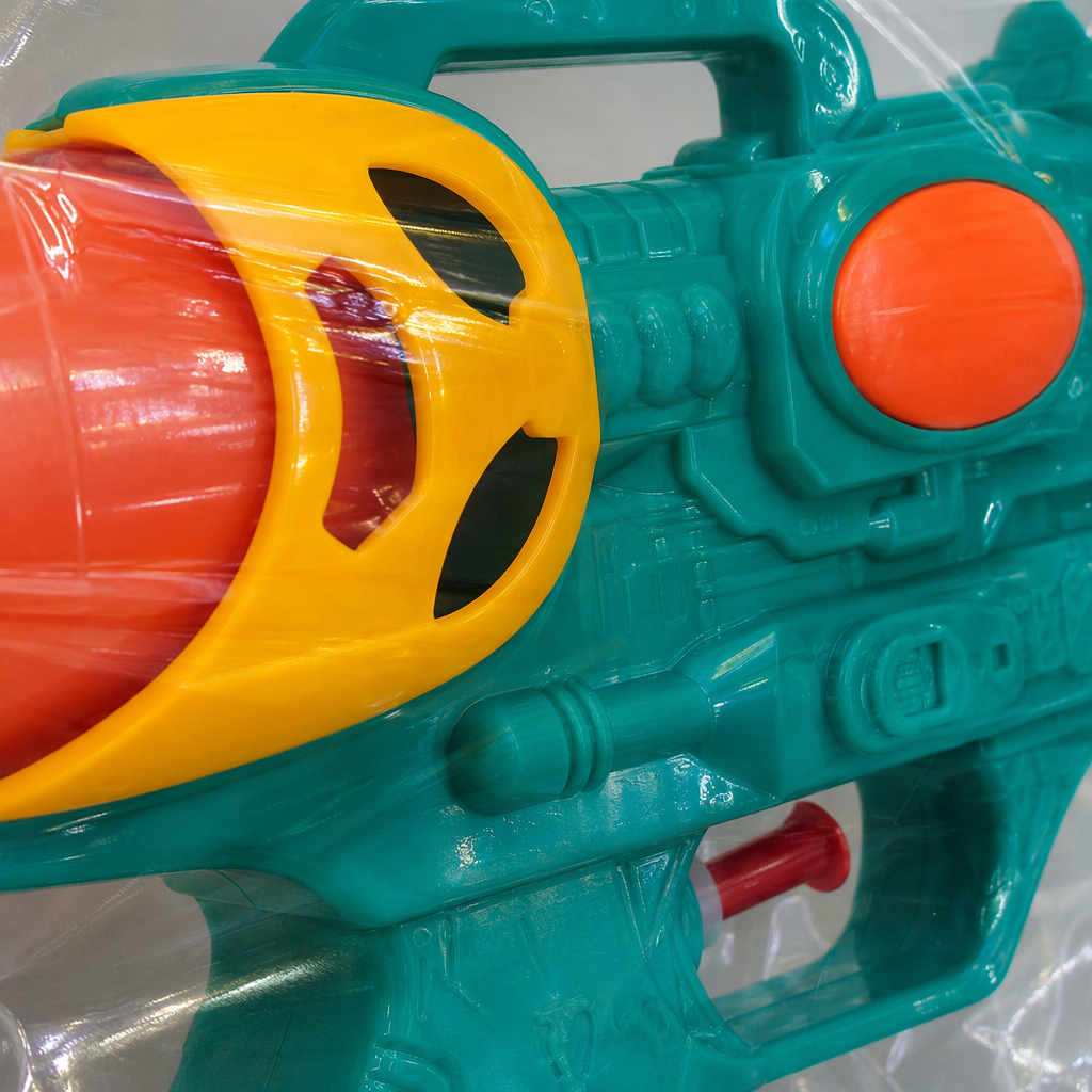Green water gun toy, children's summer outdoor water play spray gun Application Scenario