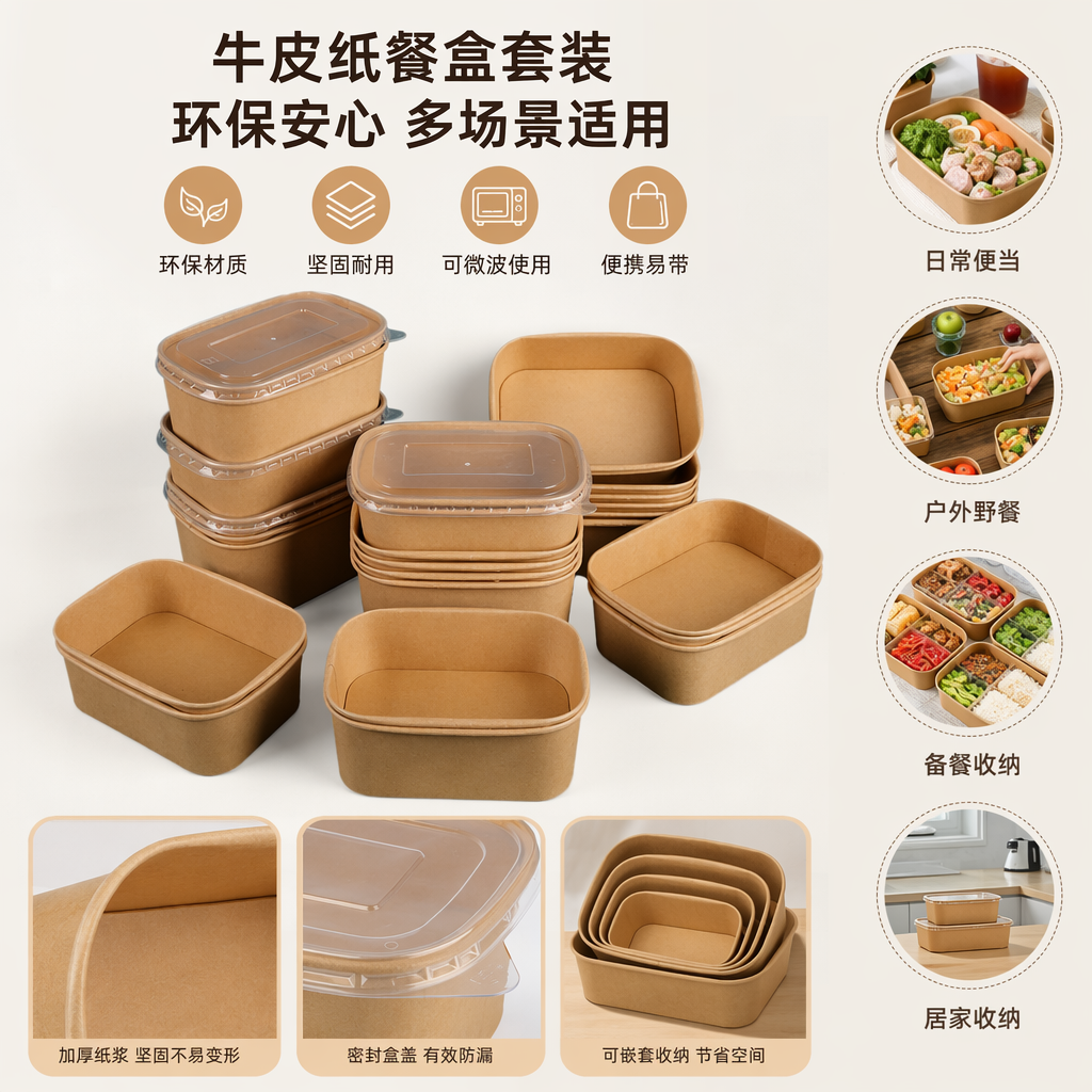 Brown kraft paper packing box, thickened eco-friendly express gift packaging box