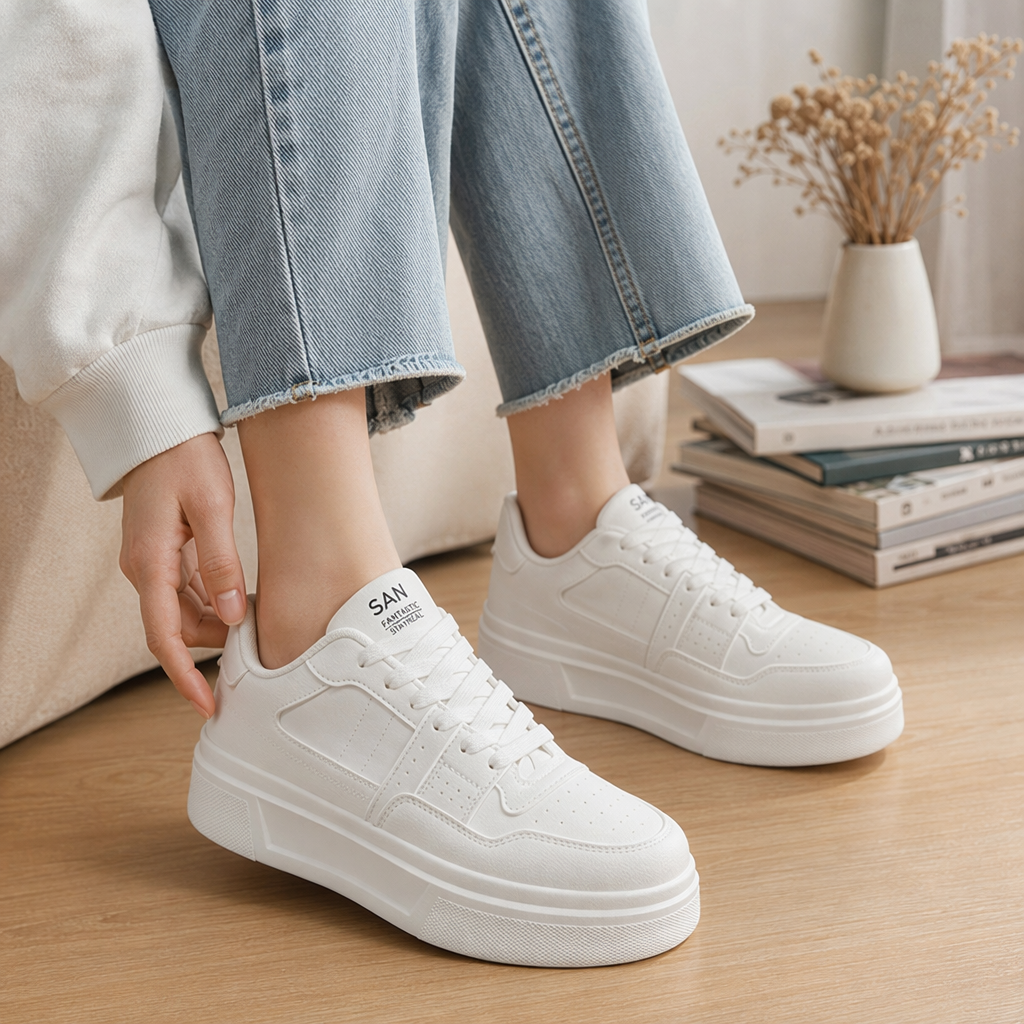 Blanco hombre zapatos H016 casual versátil transpirable ligero zapatillas details Picture
