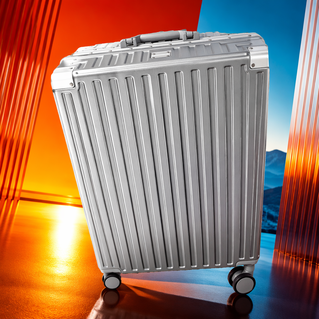 Silver swivel wheel suitcase, 20-inch lightweight and wear-resistant travel case Specification image