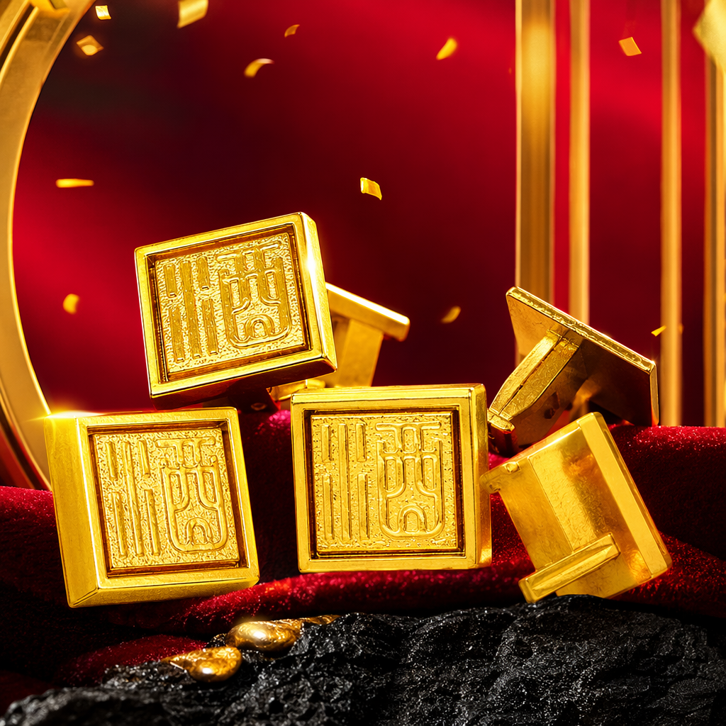 Gold square badge accessories metal textura DIY hecho a mano artículos decorativos Specification image