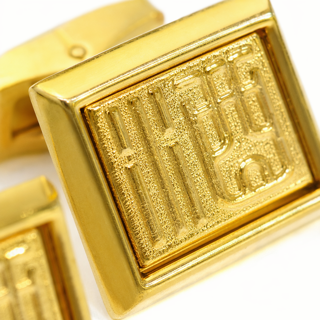 Gold square badge accessories metal textura DIY hecho a mano artículos decorativos Application Scenario
