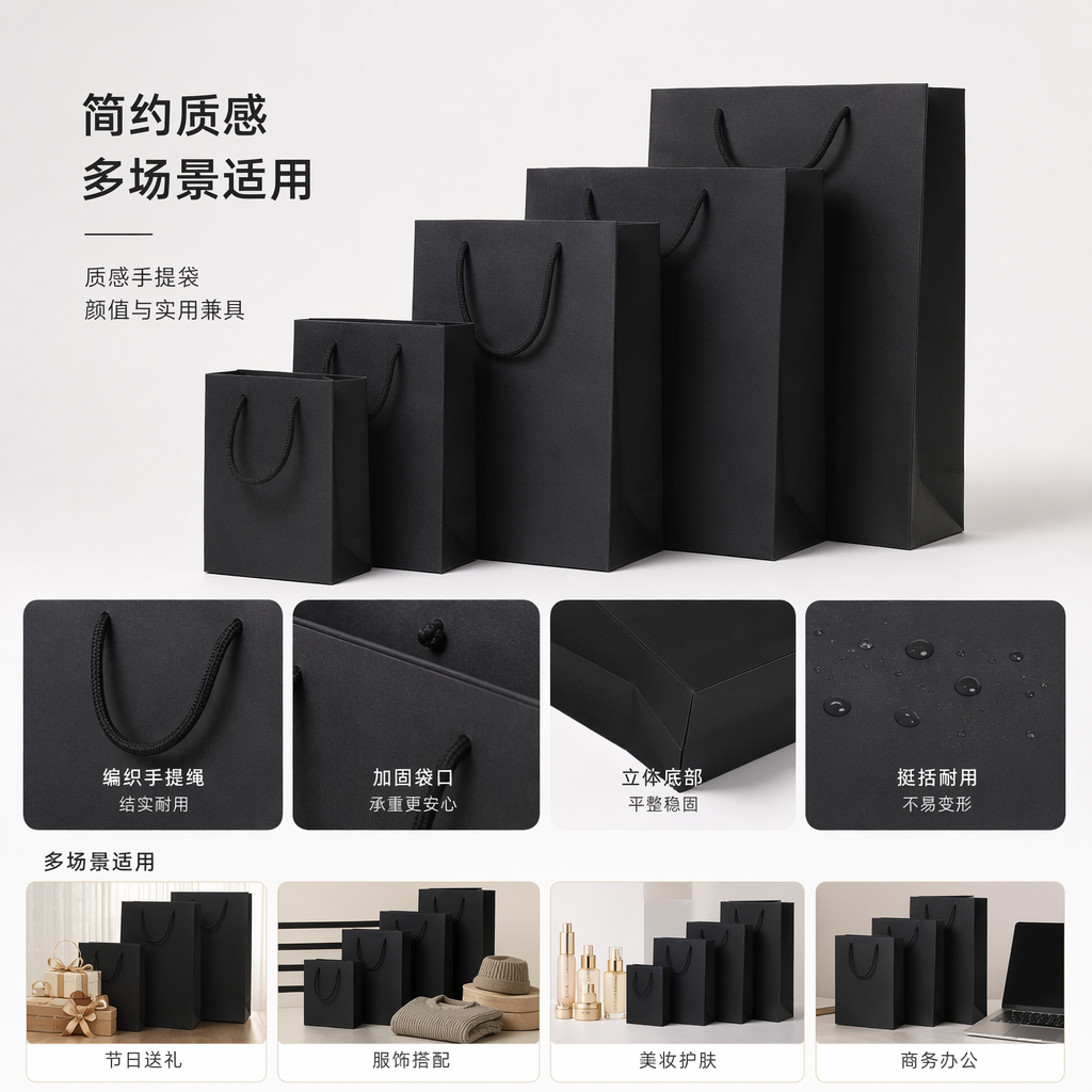 Thickened kraft paper bags, food-grade paper packaging containers, hand-held storage bags Application Scenario
