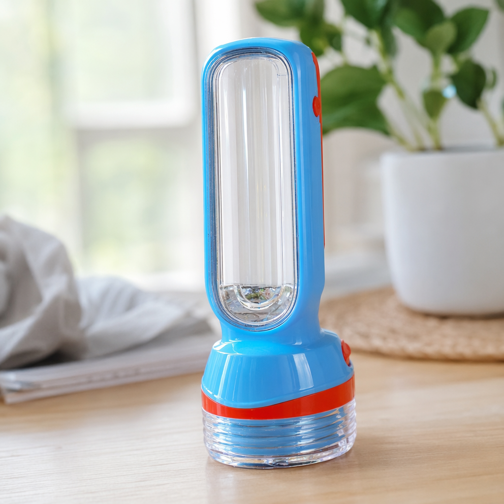 Blue flashlight, high-intensity rechargeable LED portable waterproof outdoor lighting tool details Picture