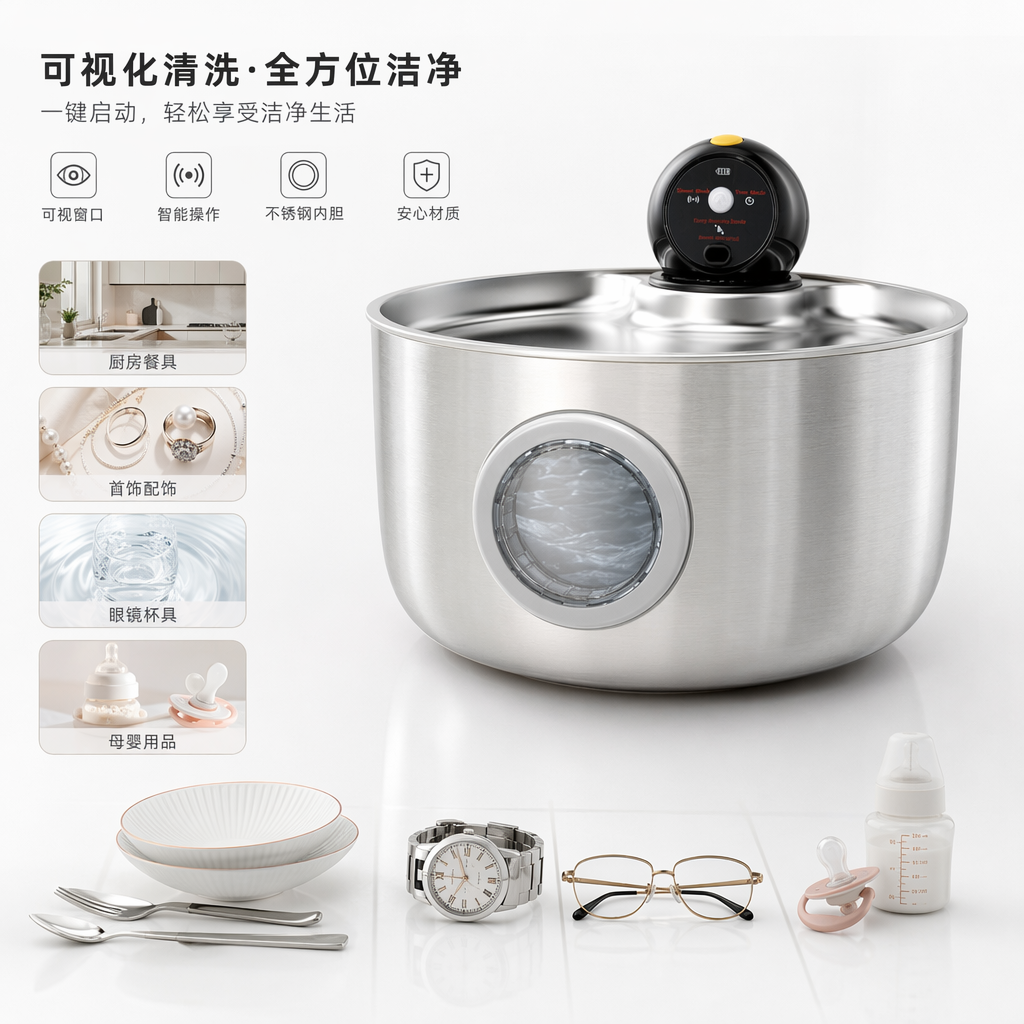 The silver stainless steel smart water dispenser for pets features silent circulation filtration and automatic water supply