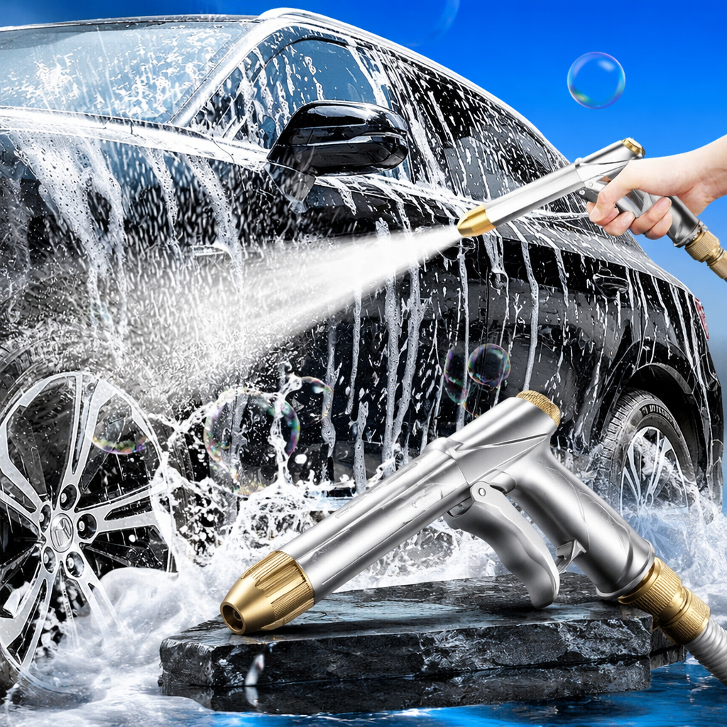 Silver spray gun water cleaning black car special high-pressure cleaning equipment Specification image