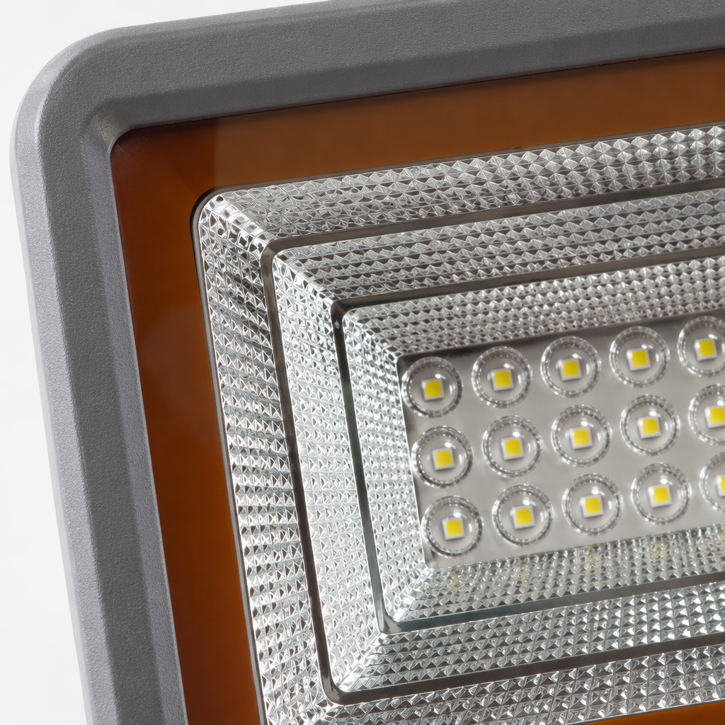30W IP65 grey shell solar floodlight for courtyard lawn lighting Application Scenario