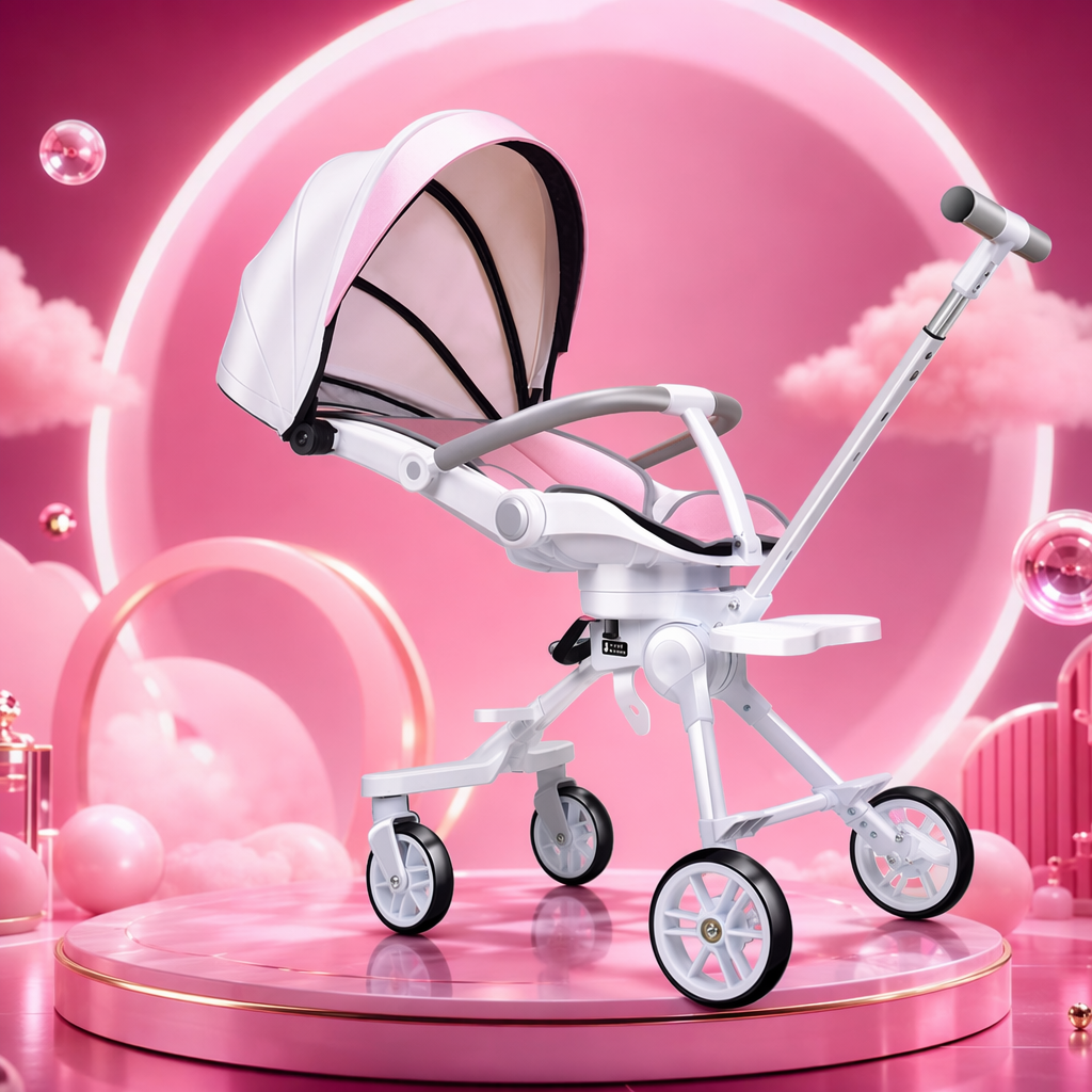 Baby strollers, baby products, high landscape shock absorption, reclining strollers that can be pushed in both directions Item Picture