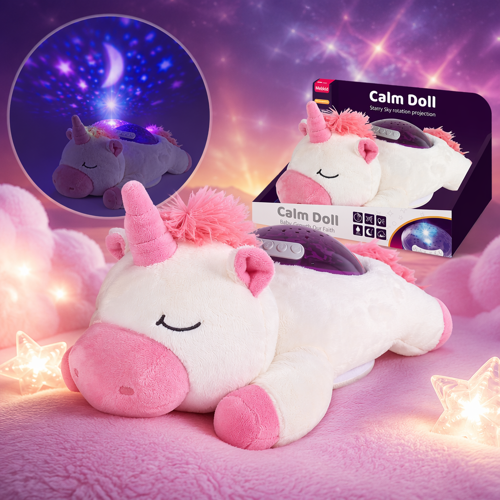 Baby plush Soothing Color Rotating Projection Light Music (Starry Sky Series Unicorn) Specification image