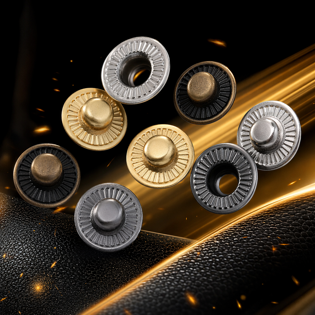 أزرار الملابس من المعدن المتعدد الألوان Specification image