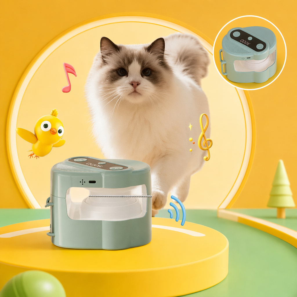 A light green smart and fun cat chaser that simulates hunting and playing with cats Specification image