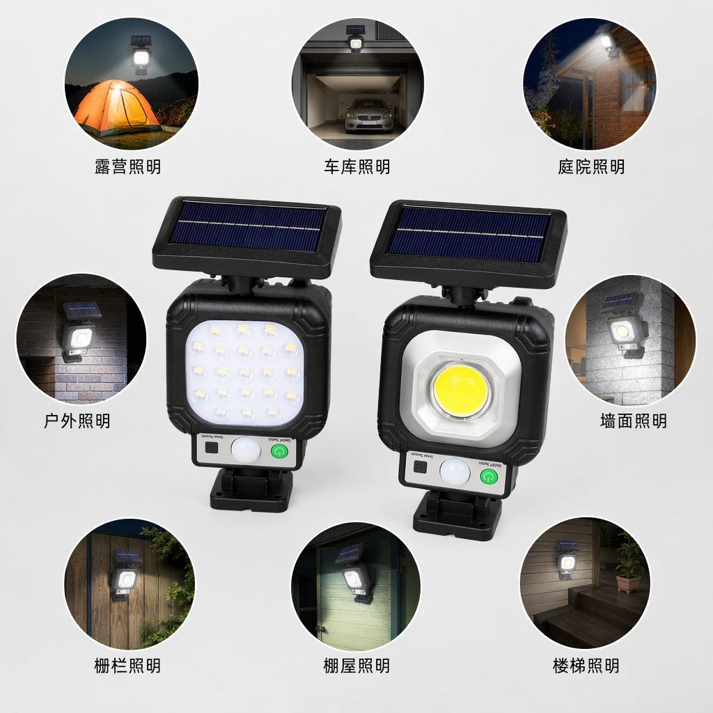 Black solar lamps for outdoor courtyard lawn are waterproof, energy-saving and require no wiring