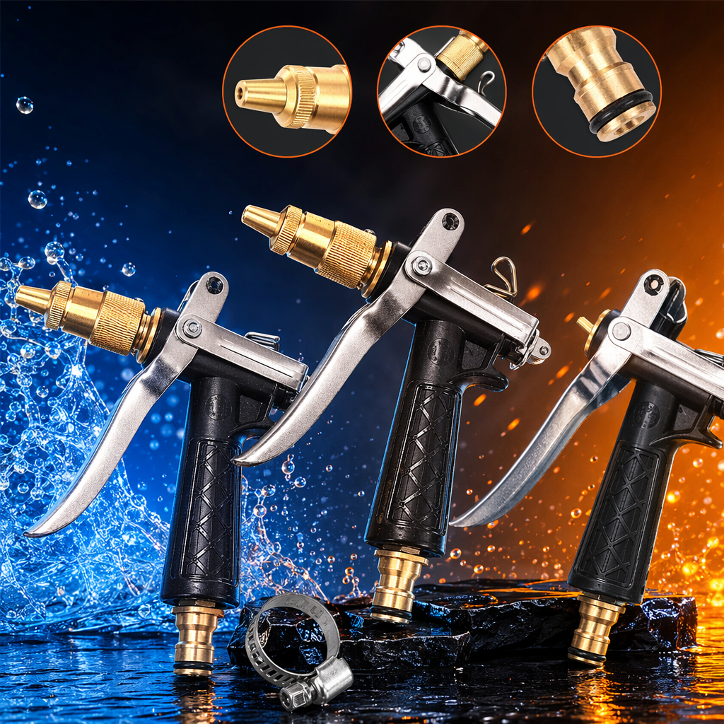 مجموعات من من بنادق المياه ذات الضغط العالي السوداء لتنظيف المنازل Specification image