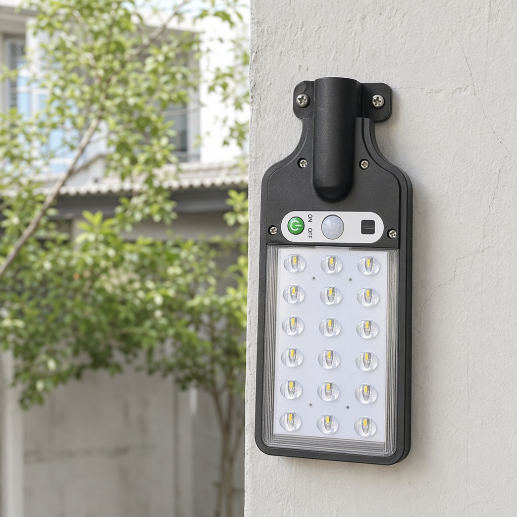 Black solar garden lamp, outdoor waterproof and energy-saving LED lighting, 10W details Picture