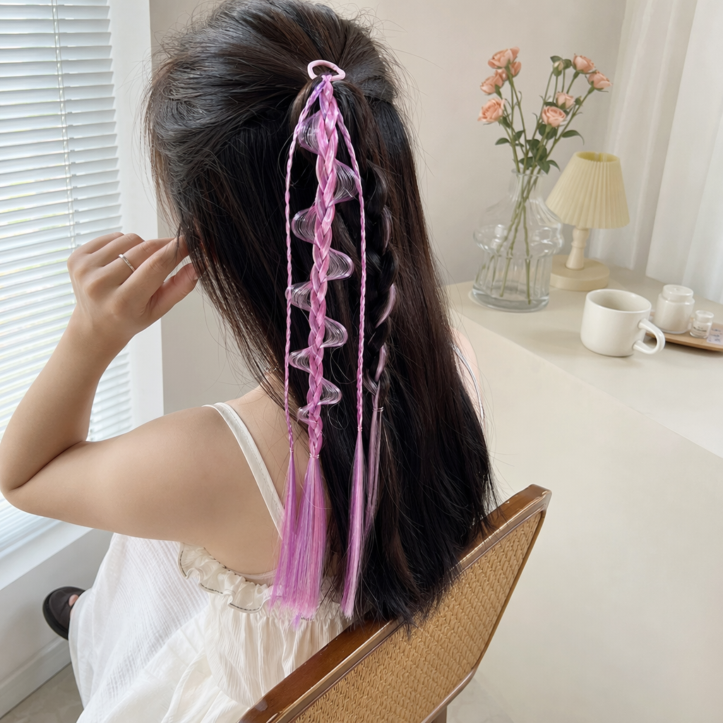 Colorful braided hair accessories are available in a variety of colors and are fashionable braided accessories details Picture