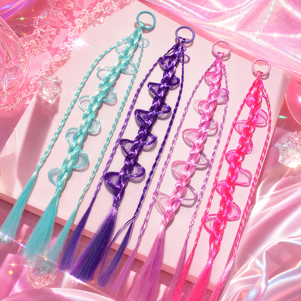 Colorful braided hair accessories are available in a variety of colors and are fashionable braided accessories Specification image