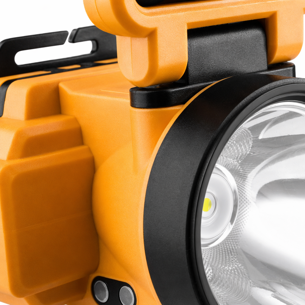 Orange headlamp LED dimmable rechargeable outdoor sports headlamp Application Scenario