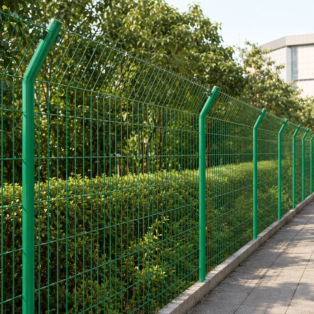 Malla de valla verde cerca de patio de acero de zinc malla de protección de balcón para el hogar antirrobo anti-caída details Picture