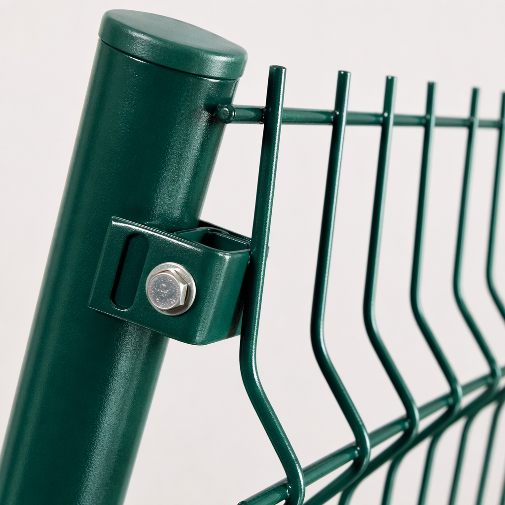 Malla de valla verde cerca de patio de acero de zinc malla de protección de balcón para el hogar antirrobo anti-caída Application Scenario