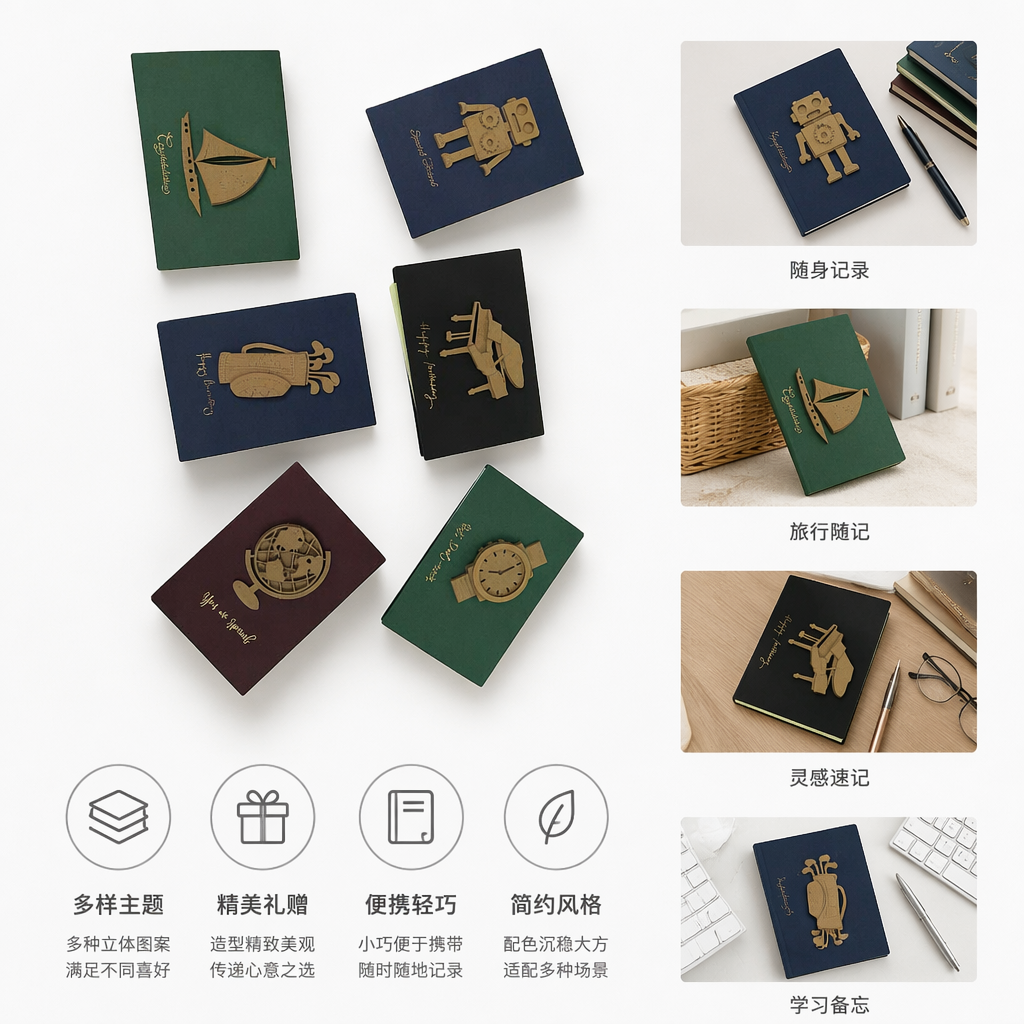 金色元素系列卡片套装 绿色帆船 深蓝机器人高尔夫球包 黑色钢琴 酒红地球仪 绿色手表