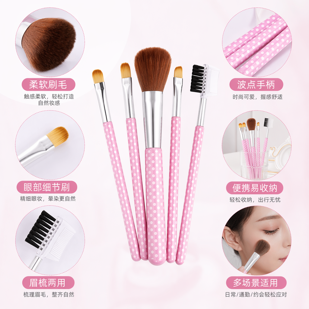 Beauty tool set, makeup brush combination, essential for beauty, skin care and makeup, multi-functional Specification image