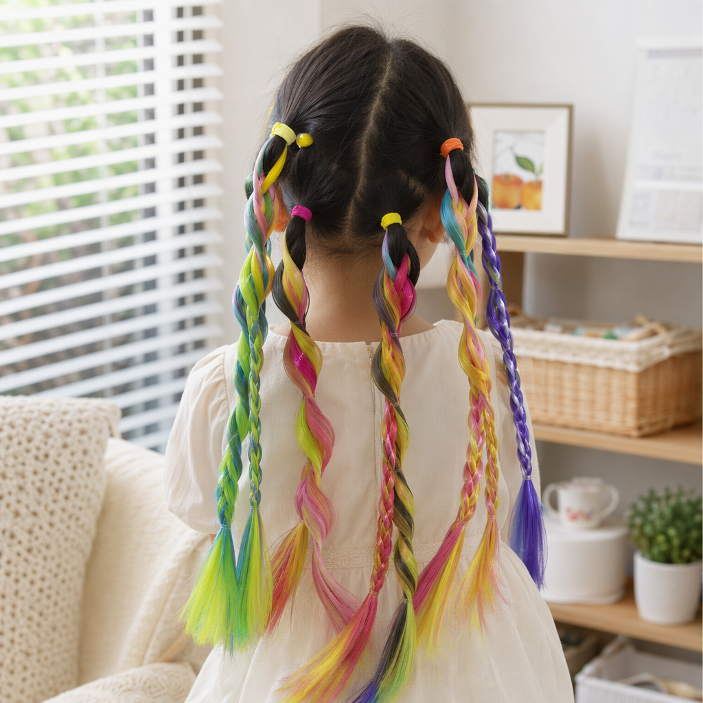 Colorful braids simulate the natural drape of hair strands and are available in multiple colors details Picture