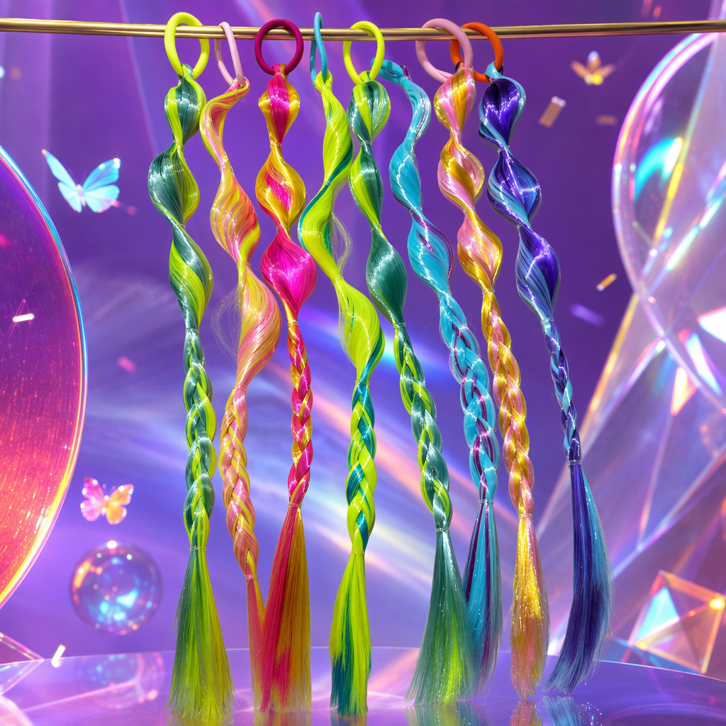 Colorful braids simulate the natural drape of hair strands and are available in multiple colors Specification image