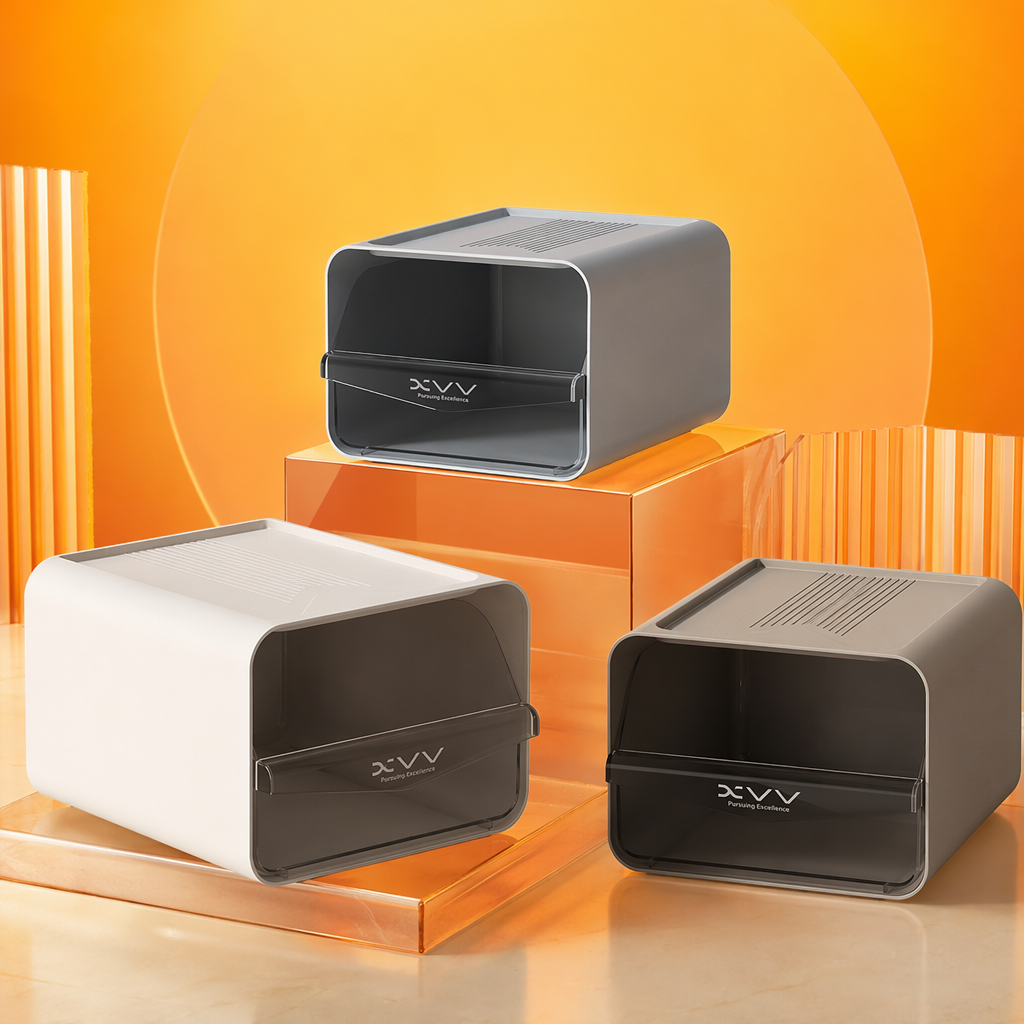 【CL】26Q2#6609 Grey Yake Lipin Dou Desktop Stationery Storage Box, multi-functional for storage and organization pic 4