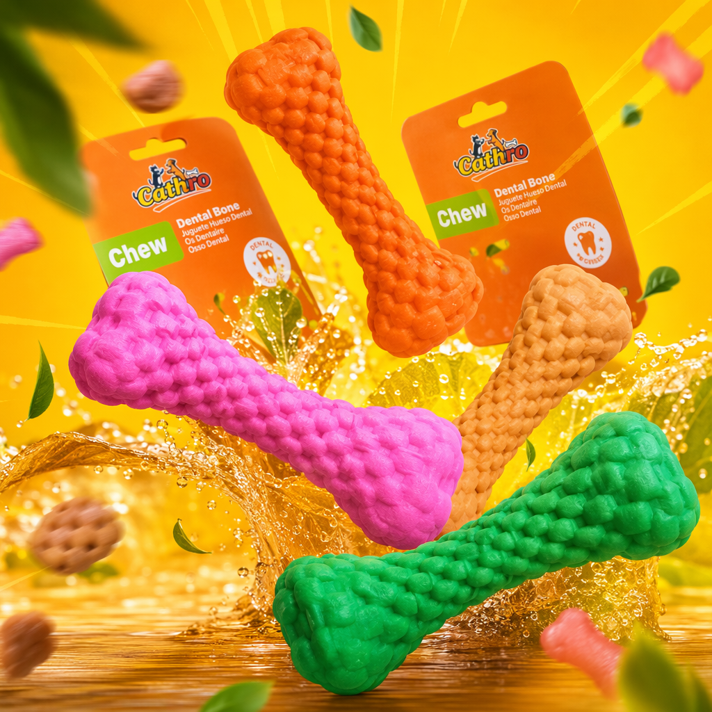 Colorful dog chew toys, durable teething, oral cleaning pet supplies Specification image