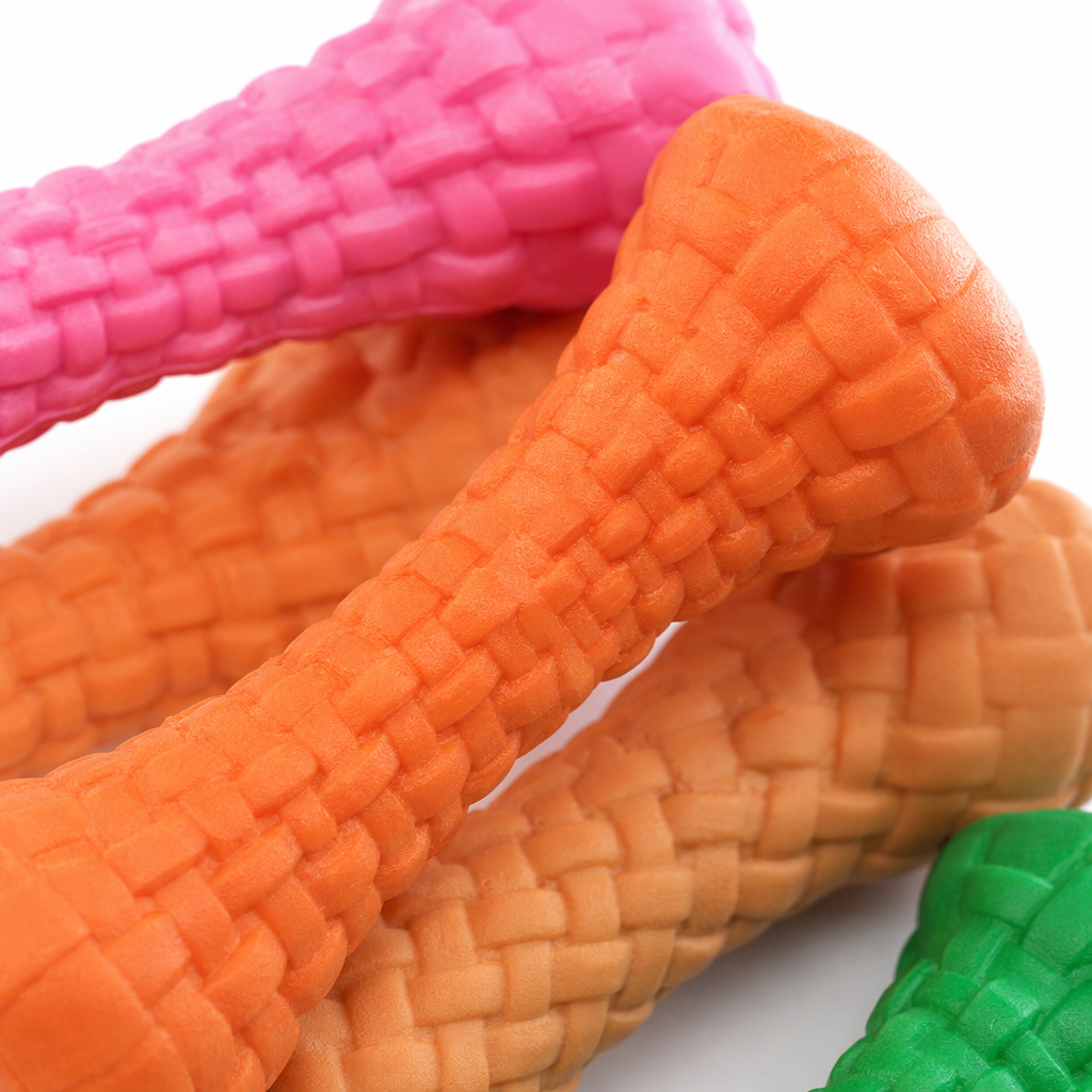 Colorful dog chew toys, durable teething, oral cleaning pet supplies Application Scenario