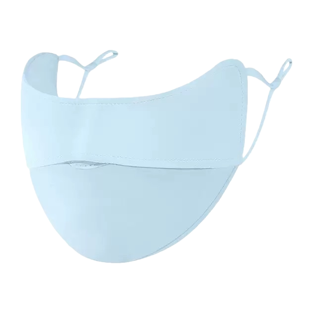 The light blue sun-protective daily mask is breathable, comfortable and provides protection Item Picture