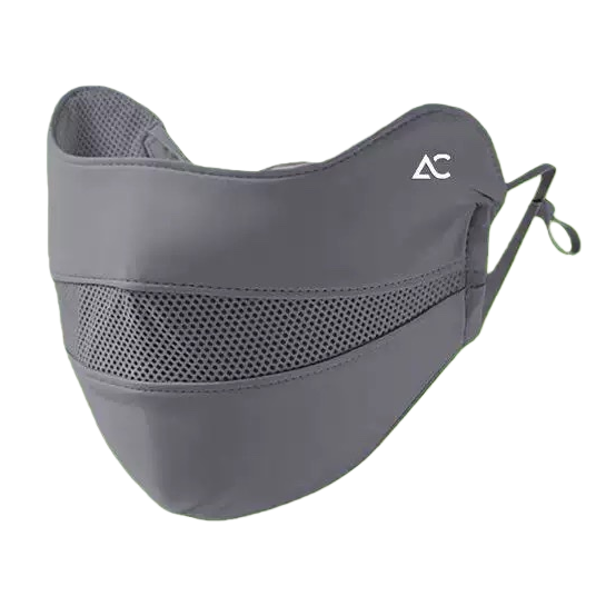 Dark grey sun protection mask with UPF50+, breathable, ice-feel and UV-resistant for outdoor cycling Item Picture