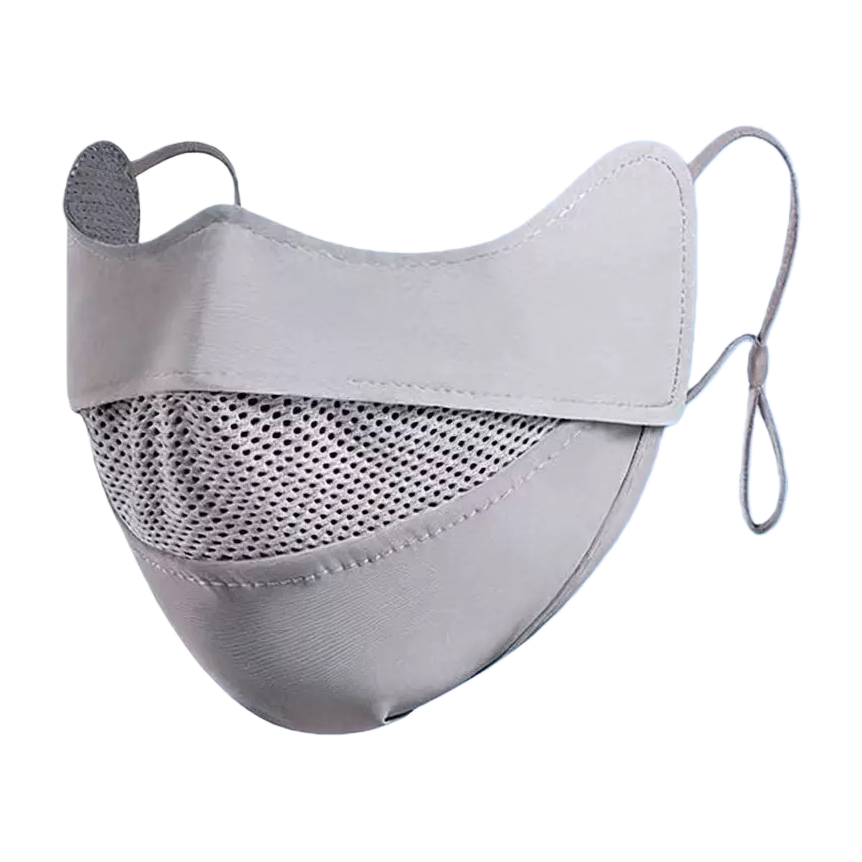 The high-grade grey sun-protective mask is breathable and comfortable for daily use Item Picture
