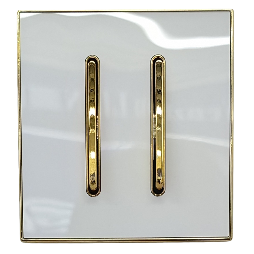 H8&H9 color oro blanco panel color oro doble interruptor de pared abierto para el hogar oficina universal especial para la exportación Item Picture