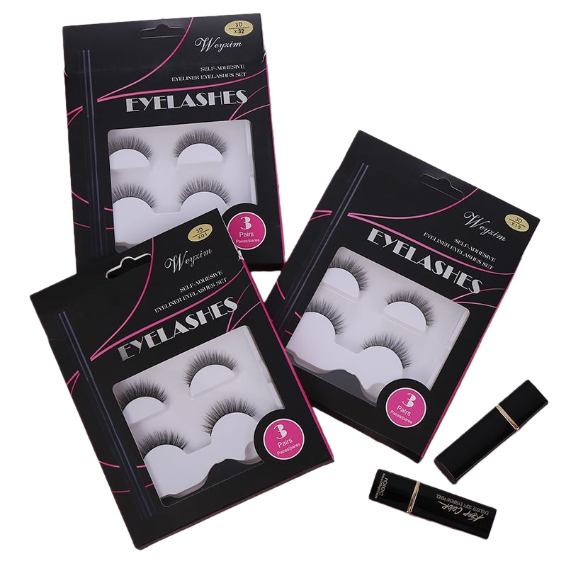 The beauty tool, false eyelashes, naturally curl, are slender and long-lasting, easy to stick, and suitable for double eyelids Specification image