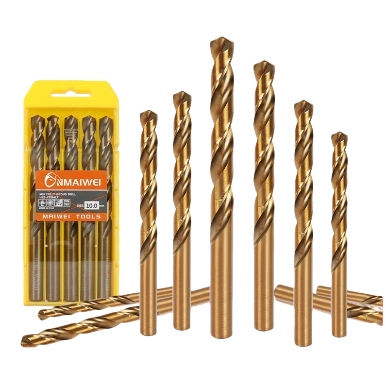Broca de torsión de oro broca de acero de alta velocidad extendida metal madera universal 3 piezas Item Picture