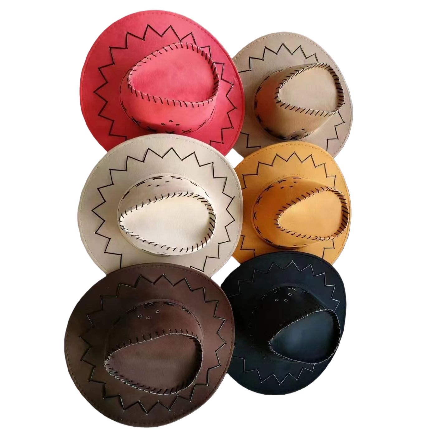 Colorful denim hat for women, summer sunshade, wide-brimmed straw woven, fashionable and versatile casual hat Item Picture