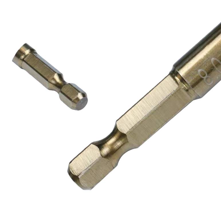 Golden hexagonal handle integrated drill bit, a high-hardness and wear-resistant drill bit specially designed for metal processing Item Picture