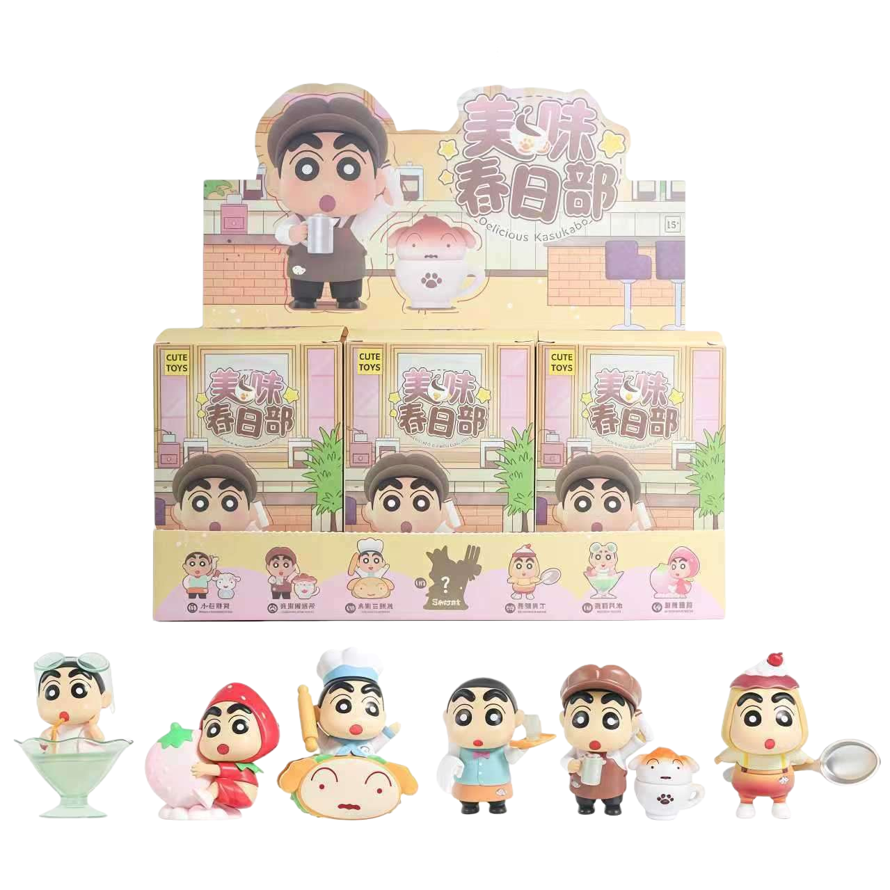 Crayon Shin-chan Delicious Spring Season Series Blind Box Toy Set of six character figurines Item Picture