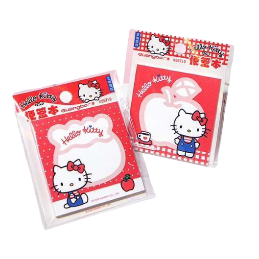 正版Hello Kitty便签纸 三丽鸥授权方形便利贴可爱少女心随身备忘录小本子白底实物图