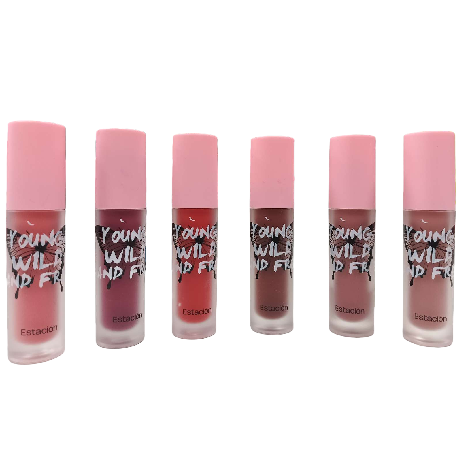 The pink bottle cap, transparent bottle body, and lip gloss are moist, color-changing, long-lasting and do not stick to the glass Item Picture