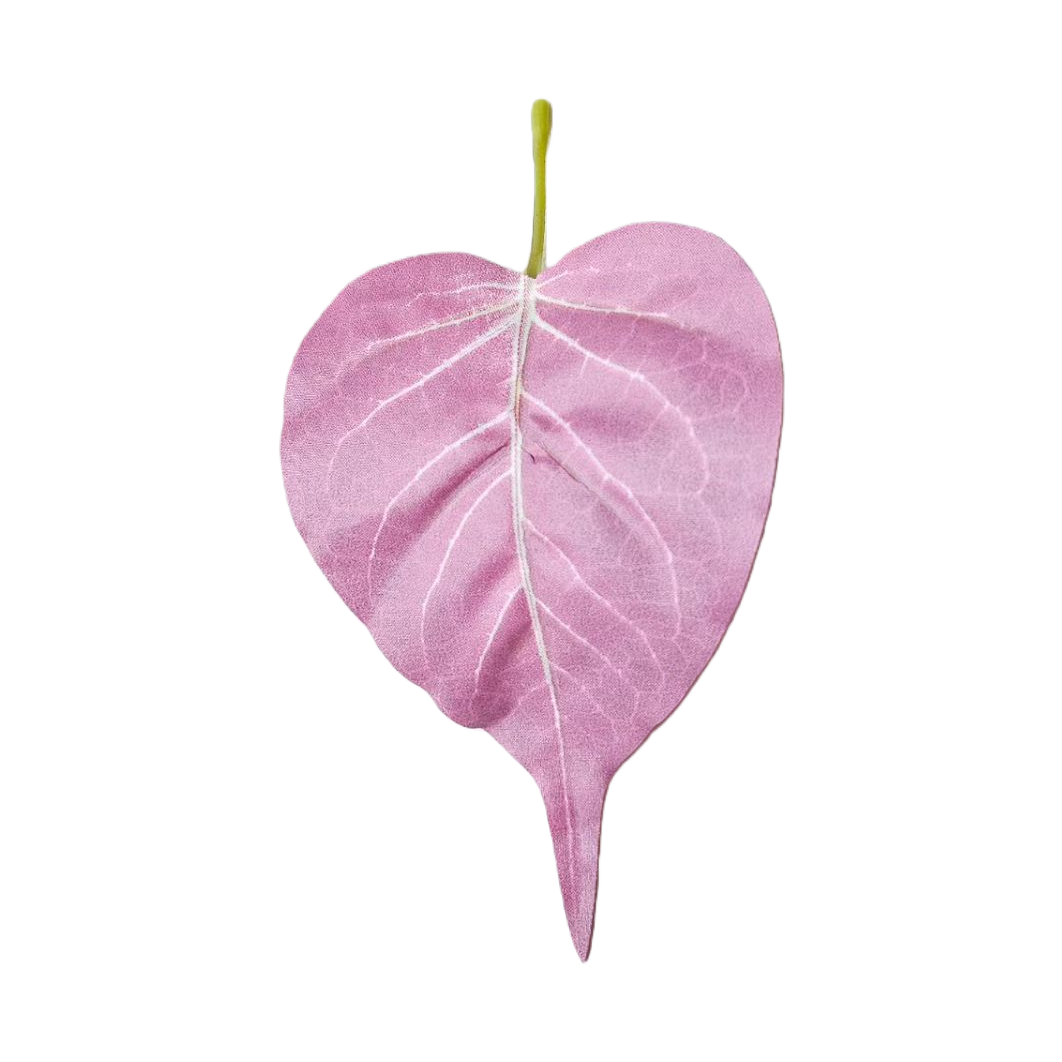 Pink heart-shaped leaf decorative ornaments, home creative green plant simulation leaves Item Picture