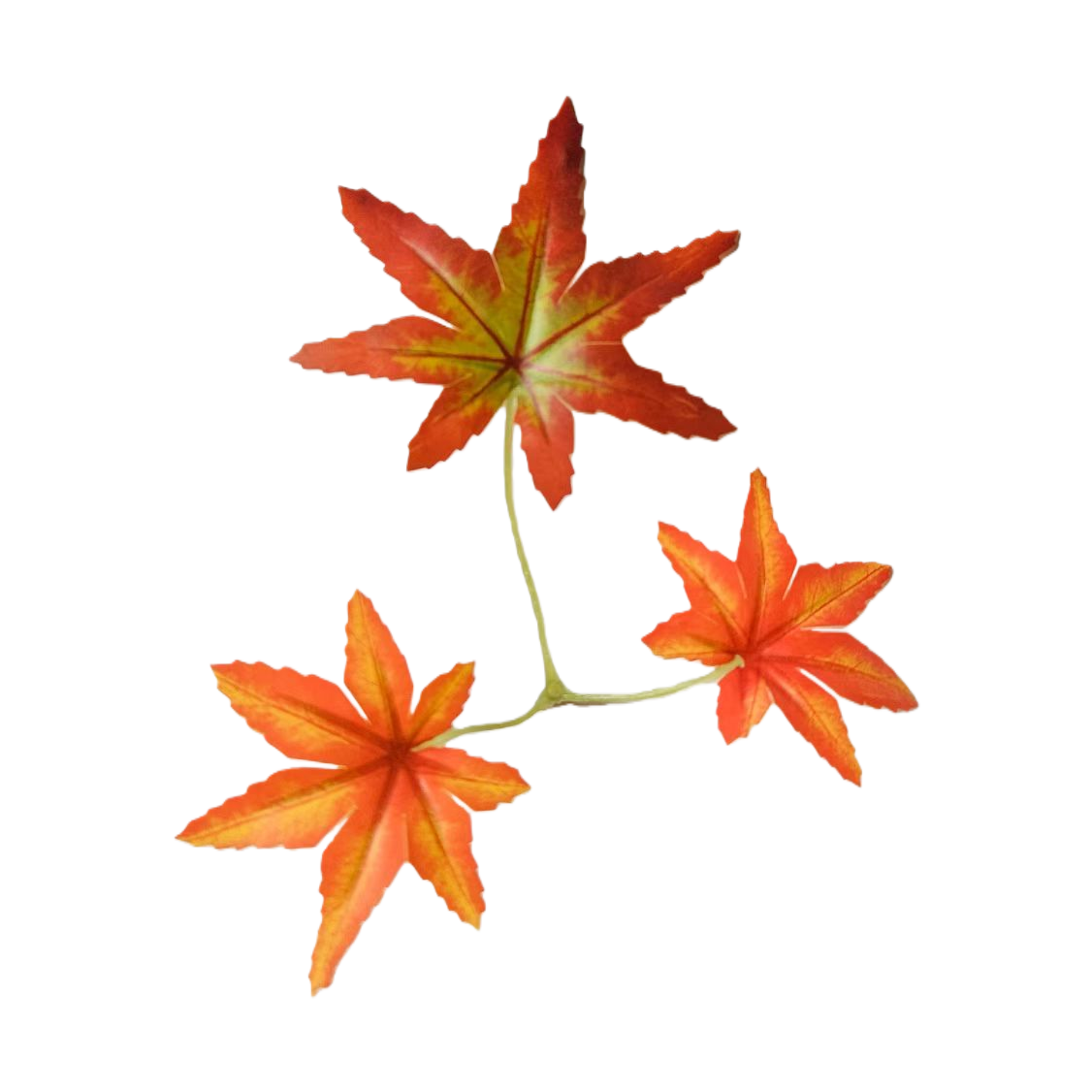 Orange-red maple leaf branch simulation decorative ornaments, home flower arrangement materials Item Picture