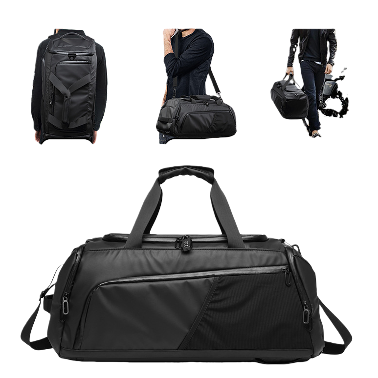 Bolso de viaje multifunción negro de gran capacidad ligero resistente al desgaste business casual mochila de viaje de negocios Item Picture
