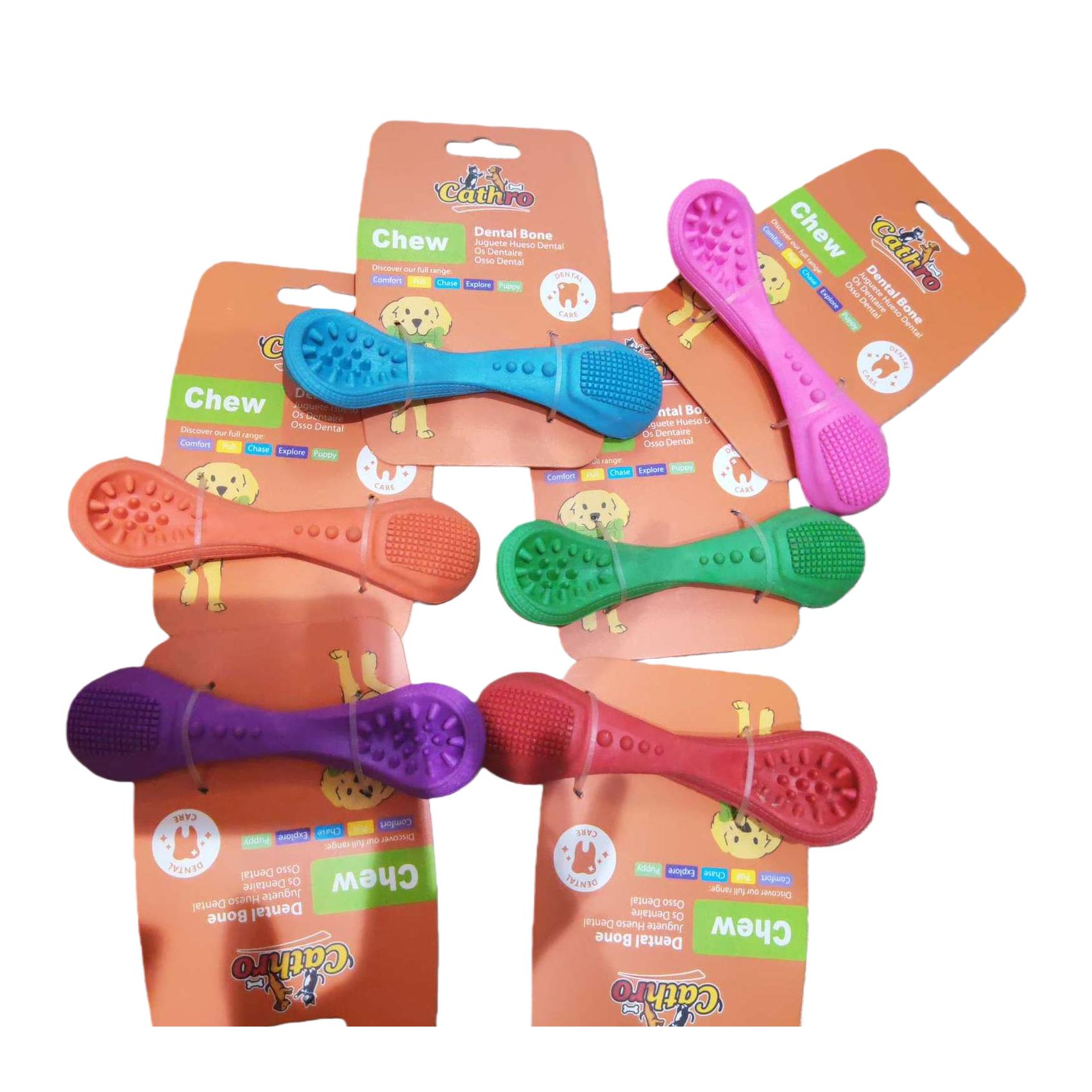 Colorful pet teething toys for teeth grinding, cleaning and biting, specially designed for dogs Item Picture