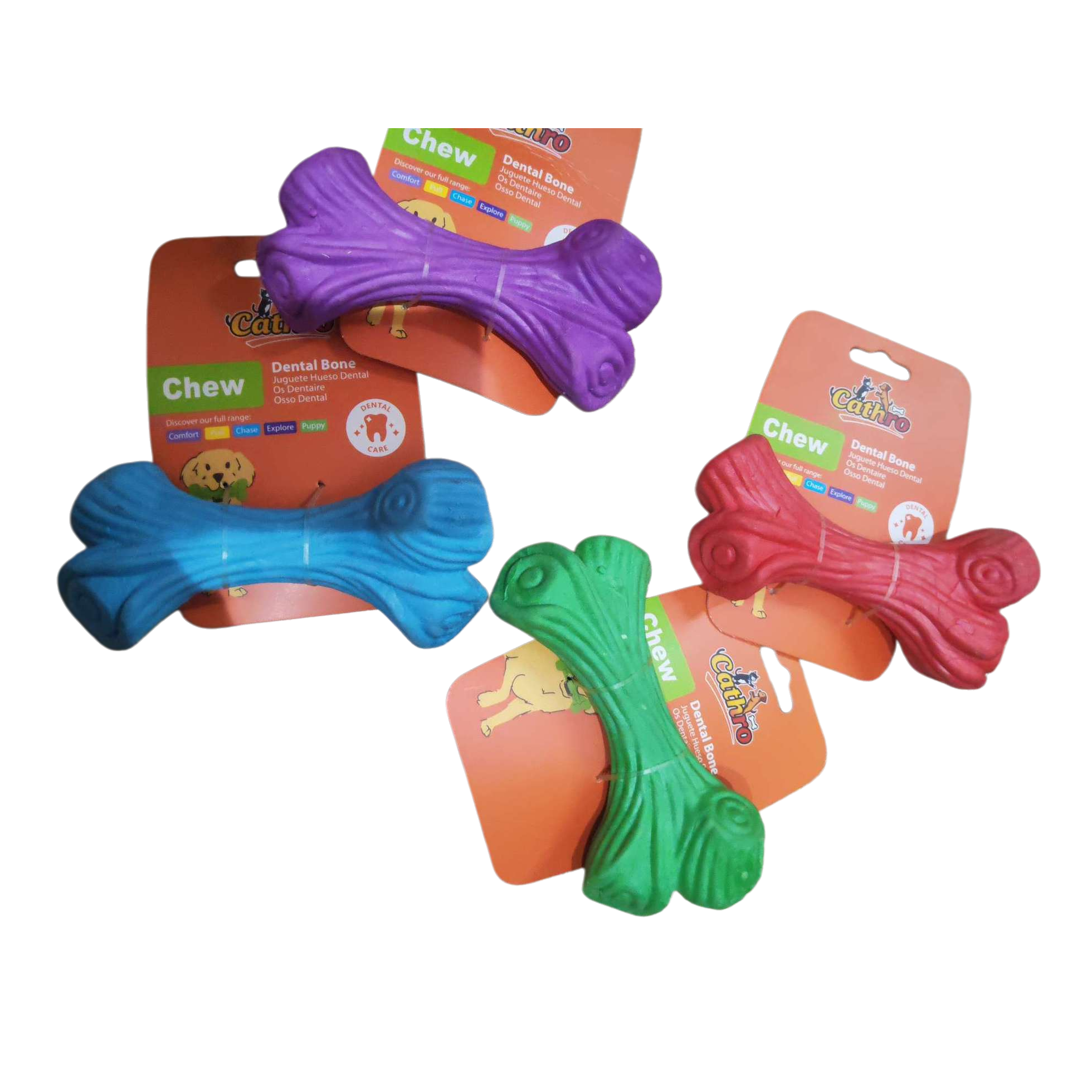 Colorful bone-shaped pet toys, durable and teething, specially designed for interactive dogs Application Scenario