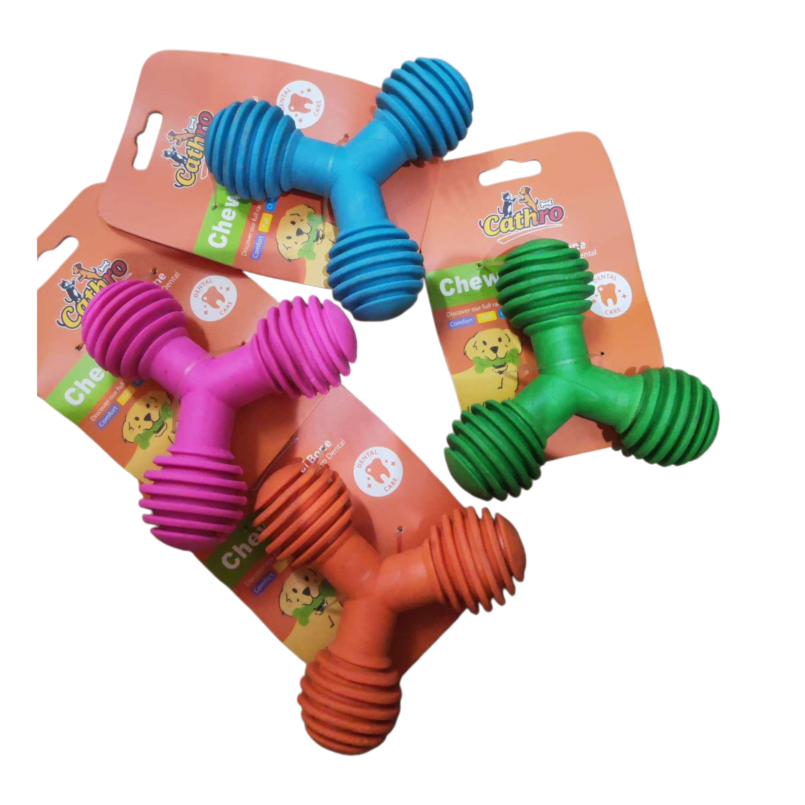 Colorful bone-shaped pet gnawing toys are safe and durable for dogs to grind and clean their teeth Item Picture