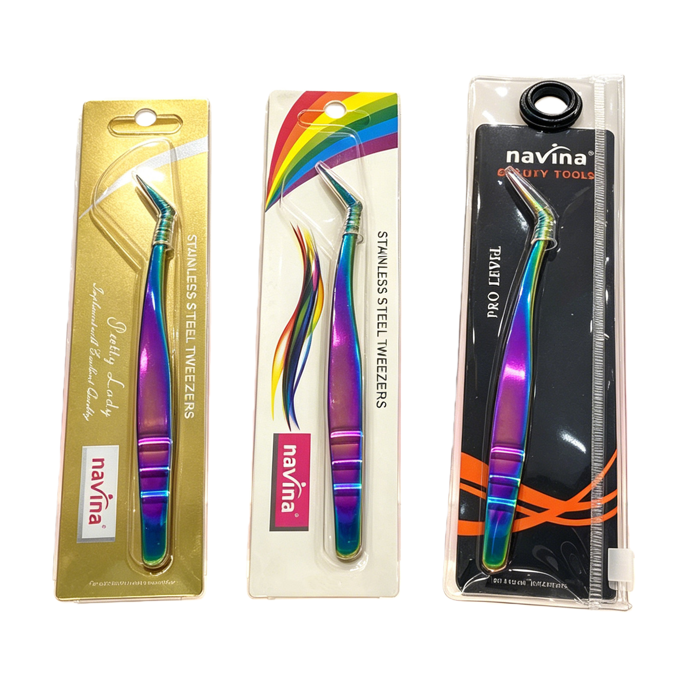 navina Yaviya Ice Flower Eyelash Extension Special Tweezers High-precision eyelash implantation clips, special tweezers for eyelash technicians details Picture