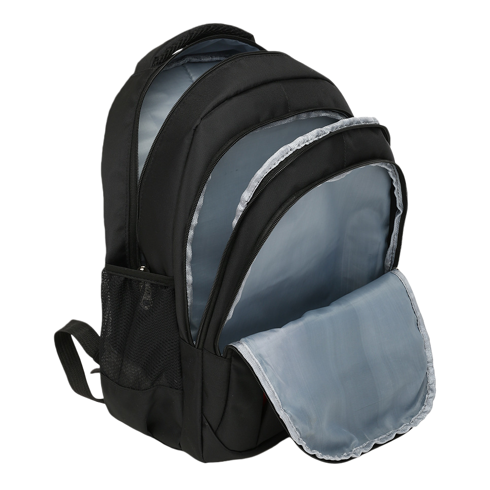 This black, simple business and casual backpack is lightweight, wear-resistant and has a large capacity for commuting and student use Item Picture