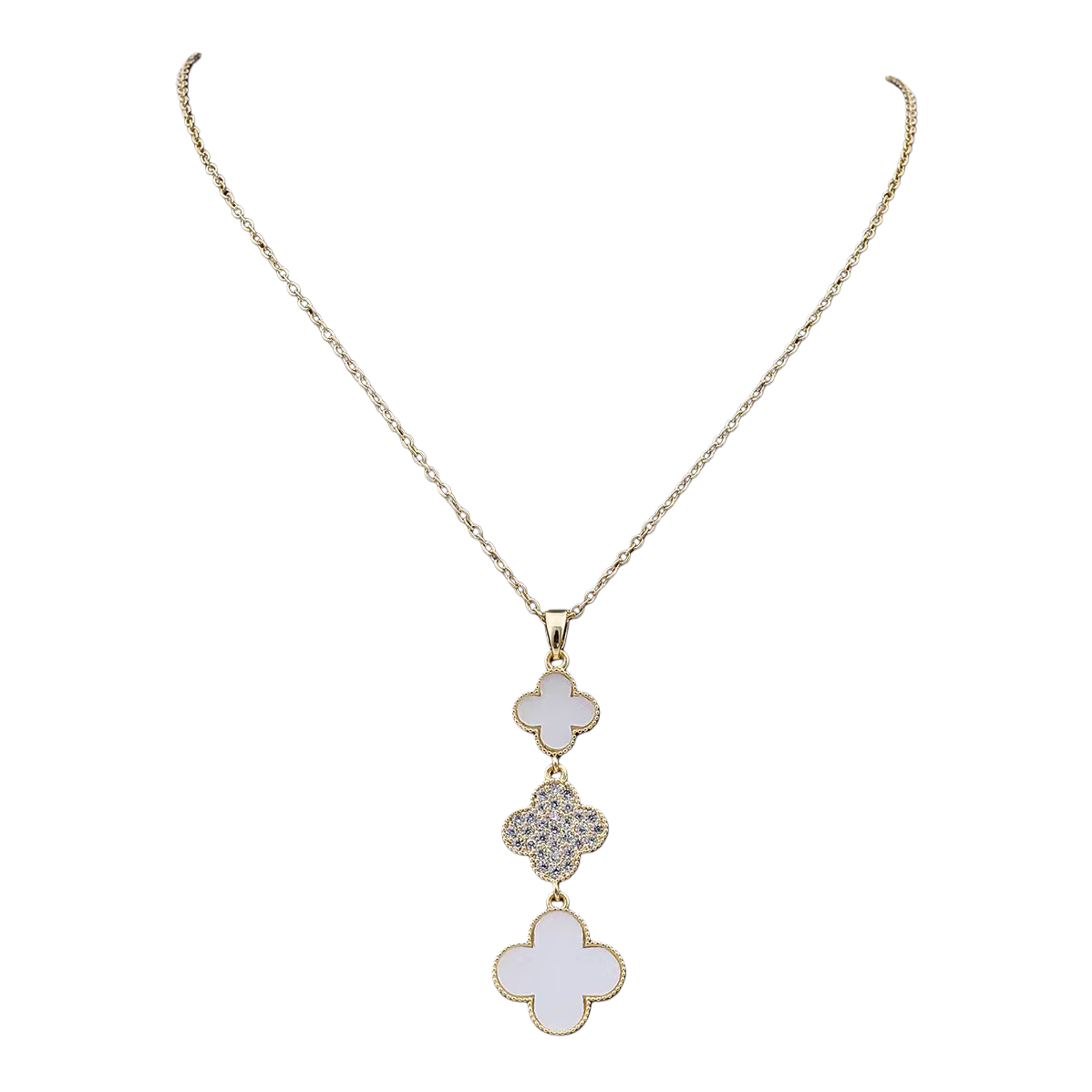 Cadena de oro trébol colgante collar moda simple versátil luz de lujo Item Picture